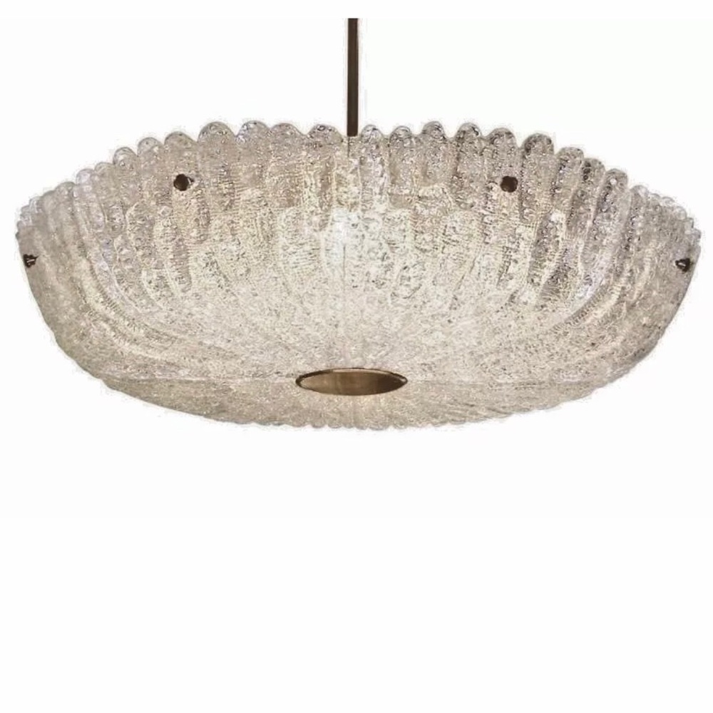 Large Swedish Orrefors Glass “Embassy” Chandelier